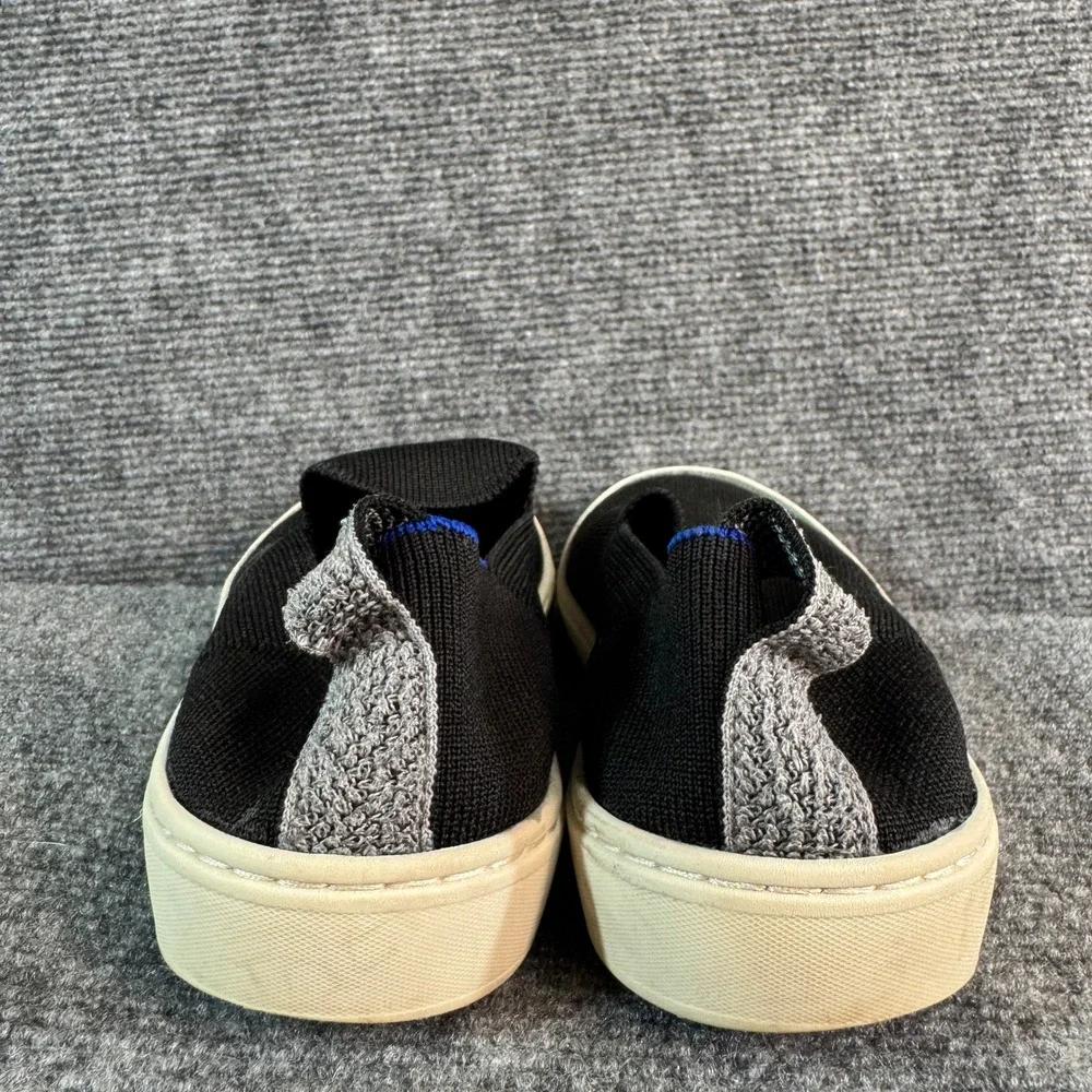 Rothys The Sneaker Black Solid Slip On Knit Shoes Size 4K